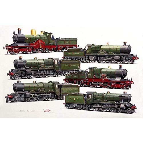 The Rusty Apples Metal Sign Co White|Black|Beige|Grey Top Link Gwr Trains West Coast Duties Nostalgic Iconic Steam Train Metal Sign