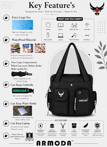 Image of ARMODA Double Pockets Glamour: Stylish Shoulder Bag for Ladies