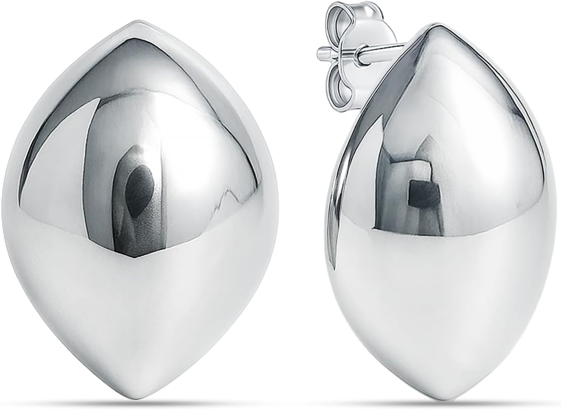 LeCalla 925 Sterling Silver Teardrop Earrings for Women | Women's Drop & Dangle Earrings | Lightweight Hollow Waterdrop Stud Earrings Trendy Jewelry for Women