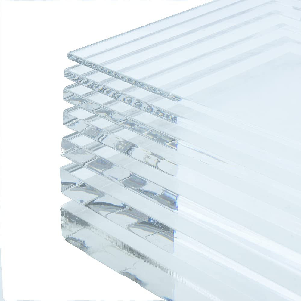 Placa de corte de PMMA de vidrio acrílico, transparente, grosor del material y tamaño a elegir (500 x 900 mm, 3 mm de grosor)