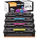 Produktbild PINALL 207A (mit chip) Toner Kompatibel mit HP 207A W2210A 207X für HP Color Laserjet Pro MFP M283fdw M255dw M282nw M283fdn M255 M282 (4 Pack, Schwarz, Cyan, Gelb, Magenta)