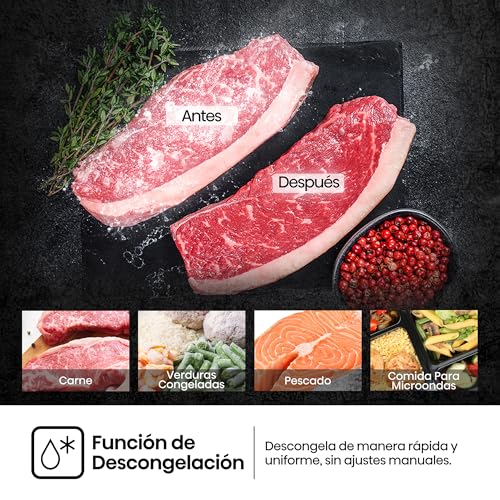 Hisense BIM320G41X - Microondas Integrable, 1000W, 20L, Alto 38.8cm x Ancho 59.5cm, Color Inox, 5 Niveles de Potencia, 15 Programas Preestablecidos, Grill Combo, Descongelar por Tiempo o Peso - imagen 7