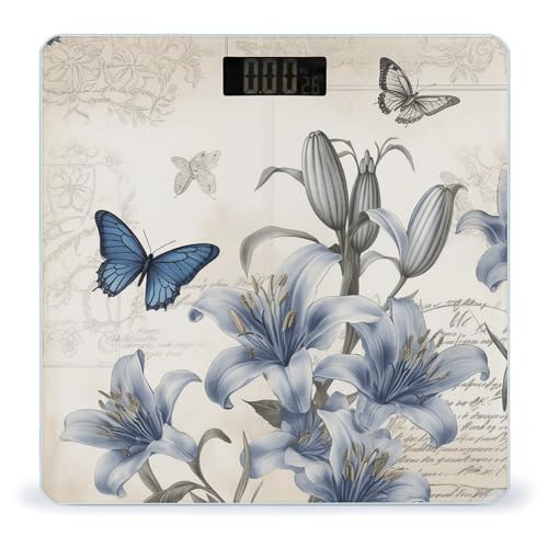 Báscula Digital para Peso Corporal de Vidrio Templado Azul miniatura 1