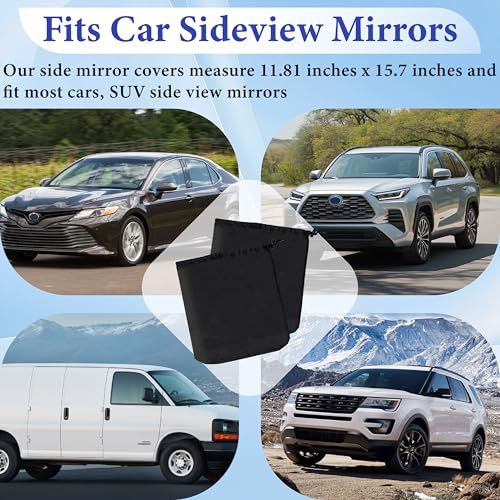 Image of 6Pcs Side Mirror Covers with Drawstrings, Rearview Accessories
