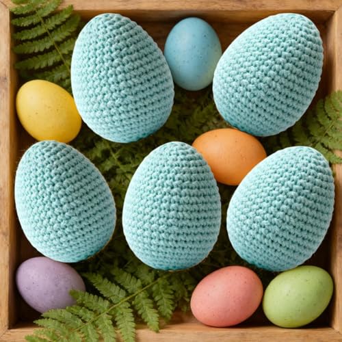 Huevos de Pascua decorativos para regalo de primavera y adornos de celebración familiar 7