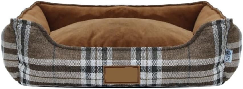 Dog Bed Washable Pet Kennel Kennel Medium-Sized Dog Kennel Four Seasons Universal Soft Pet Bed Suitable for Sleeping Pet Bed (Color : Gray, Size : 65cm*55cm*20cm) (Coffee Color 65cm*55cm*20cm)