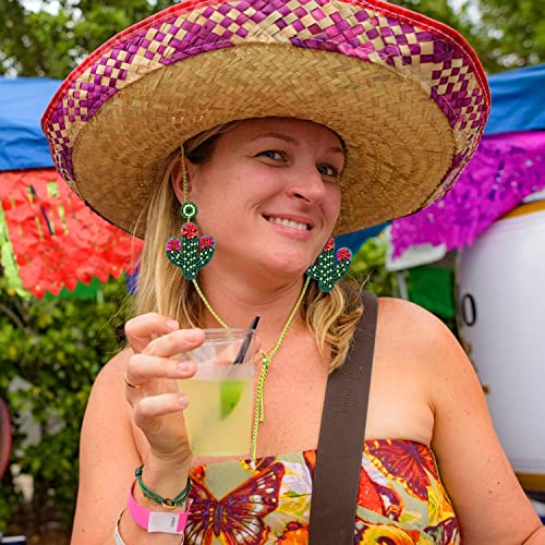 Cinco De Mayo Earrings for Women Beaded Mexican Fiesta Pinata Maracas Dangle Earrings Colorful Taco Tuesday Mexico Theme Festive Earrings Jewelry Gifts2