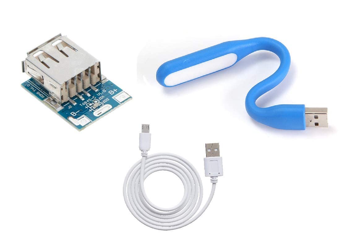 SP 5v Step-Up Power Module Lithium Battery Charging Board Boost Converter Power Bank Module Circuit Board with Charging Cable and USB Light-image-37