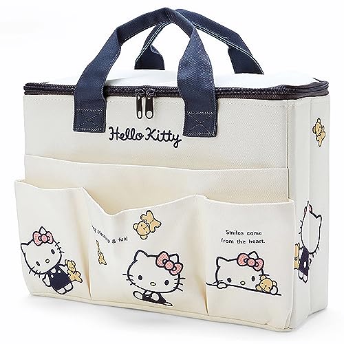 Rpavutz Cute Canvas Tote Bag, 4-Pockets Utility Sturdy Handbag with Top Zipper Closure, Gift for Working Women