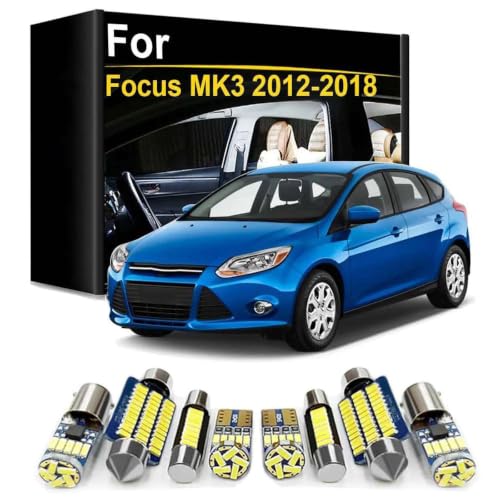 Car LED Interior Trunk Reading Dome Light Kit, for Ford Focus 3 MK3 ST 2012 2013 2014 2015 2016 2017 2018 Accessories