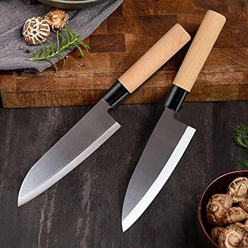 Miniatura 2 de GUMMIA Juego de cuchillos de cocina, 5 piezas de cinco piezas de chef japonés de acero inoxidable, juego de cuchillos de acero inoxidable súper