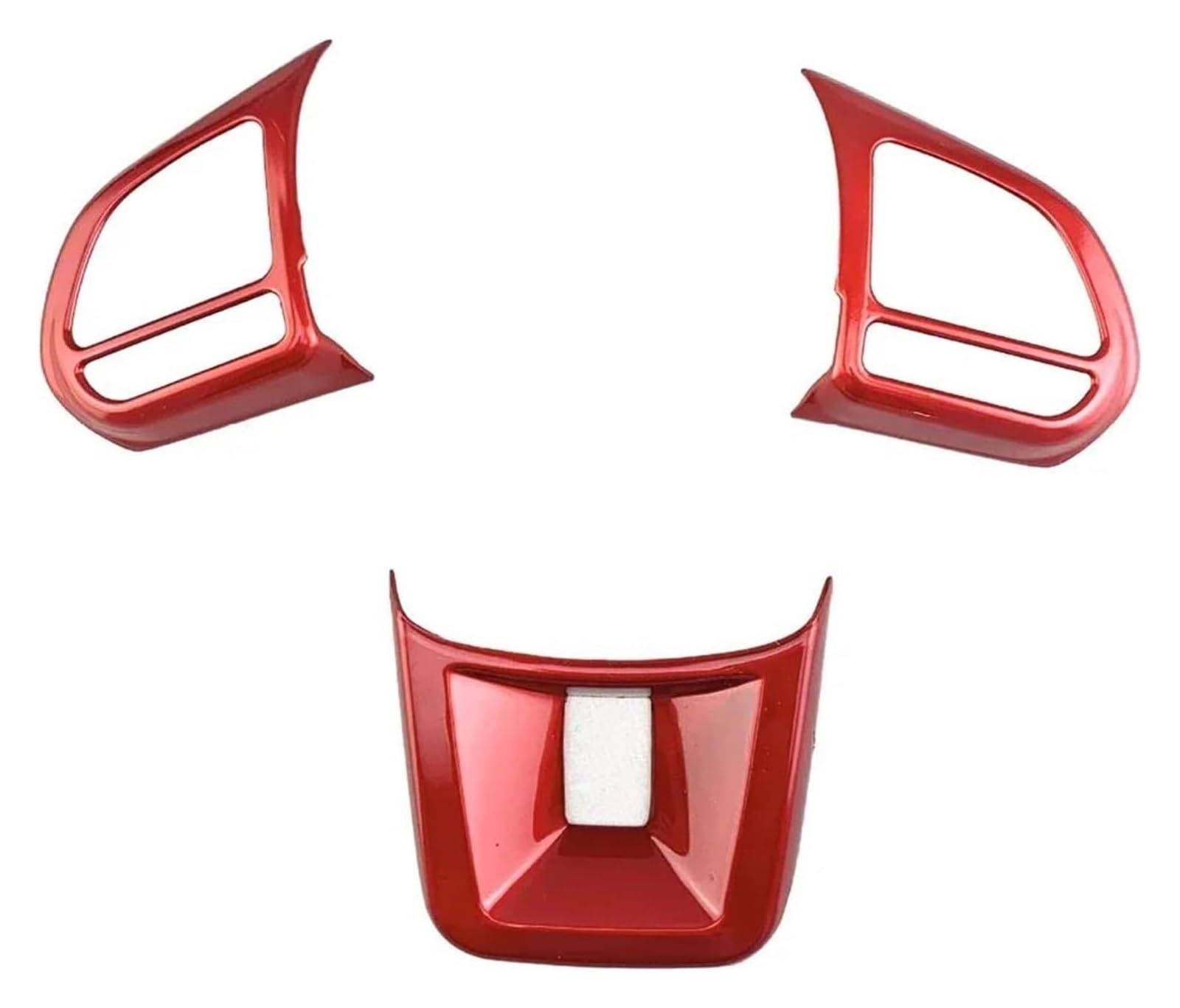 Decoration Interior Trim for MG5 for MG6 for MG HS ZS Steering Wheel Interior Button Cover Sticker Decoration(Red)
