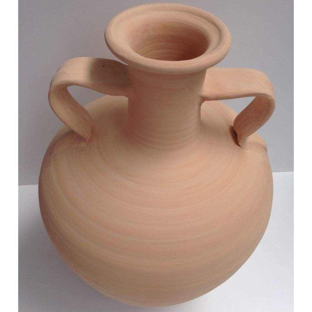 Cantaro artesanal 2 ASAS tradicional de barro NATURAL 45 x 27 cm