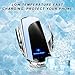 MUQIDA Wireless Car Charger, 15W Fast Charging Air Vent Mount Auto-Clamping Phone Holder, Automotive Electric Induction Charger 360° Rotating Magnetic Vent Mount Bracket for Smartphones (Silver)