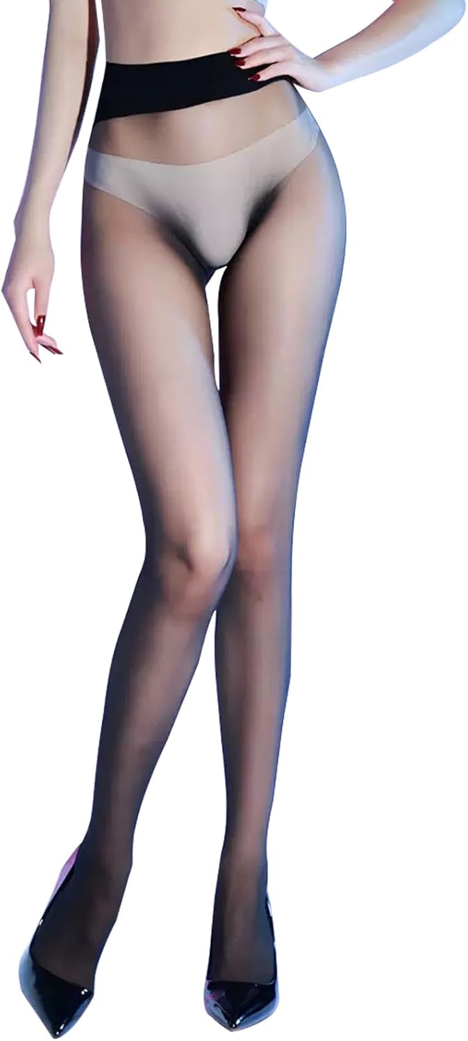 Sheer Seamless Pantyhose for Women Matte Control Top Pantyhose 360°Seamless Ultra-Thin Tights