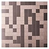 Art3d Peel and Stick Tile Metal Brushed Backsplash Sticker, 12