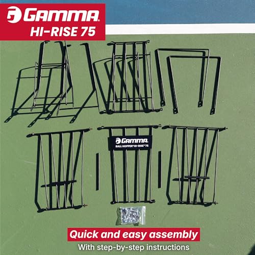 Panier de balles de tennis robuste Gamma 75 balles construction acier durable - 6