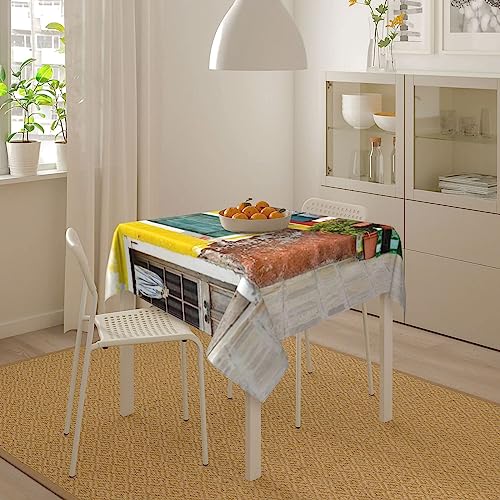Nappe imperméable infroissable et anti-poussière imprimée rustique - 7