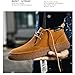 Myallfeet Men's Frosted Leather Suede Suede Mid Top Board Shoes Retro Casual Fashion Design Walking Ankle Boots Classic Non Slip Lace Up Suede Oxford Sneakers (grey,8.5,8.5)