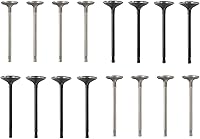 Silscvtt 16pc Intake & Exhaust Engine Valves for GM 2.0L 2.2L 2.4L Ecotec DOHC - Replaces 12622329 & 12615936