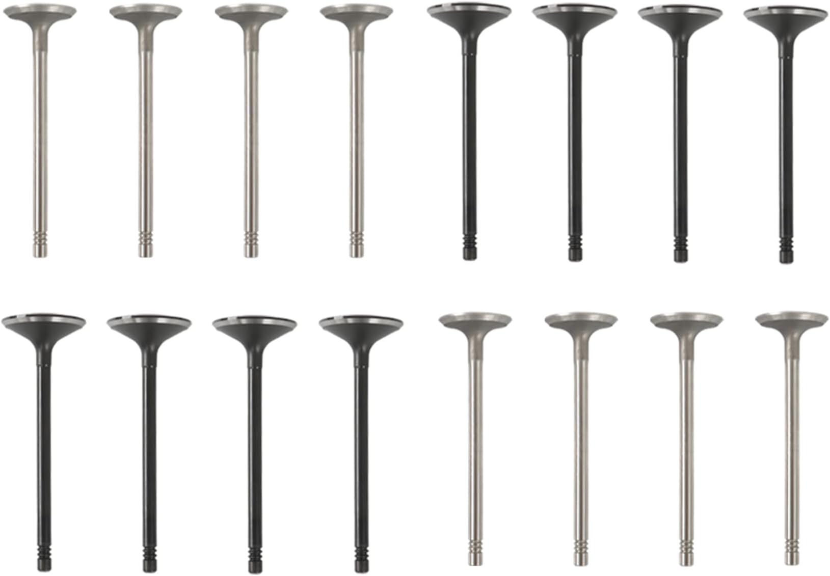 Silscvtt 16 x Intake Air-out Engine Valves Replacement for GM 2.0L 2.2L 2.4L Ecotec DOHC