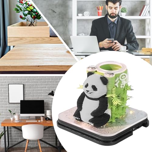 Calendrier Art Papier Panda 2026 illuminé pour la décoration du salon et de la chambre - 4
