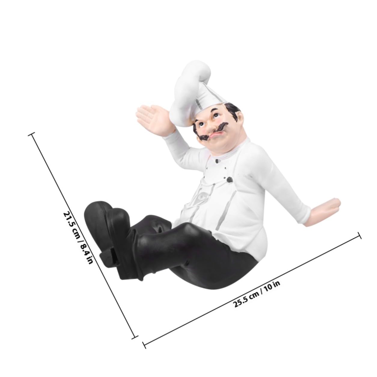 Statuetta Chef in Resina Europea Mini Scultura Decorativa da Cucina per Bar e Ristorante Chef Stabile per Tavolo e Casa Regalo per Amanti della Cucina