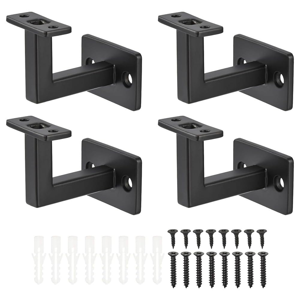 Support de main courante mural robuste avec base 5 cm et vis de fixation