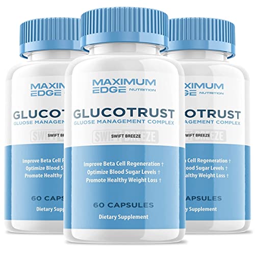 (3 Pack) Glucotrust Capsules Gluco Trust Supplement Pills Reviews (3 Month Supply)