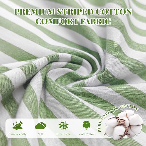 U2SKIIN Womens Striped 100% Cotton Pajama Pants, Soft Lounge Pj Bottoms with Pockets Lightweight2