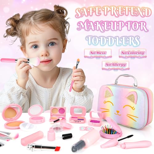 Pretend Fake Makeup Kit for Little Girls Toddlers - Image 6