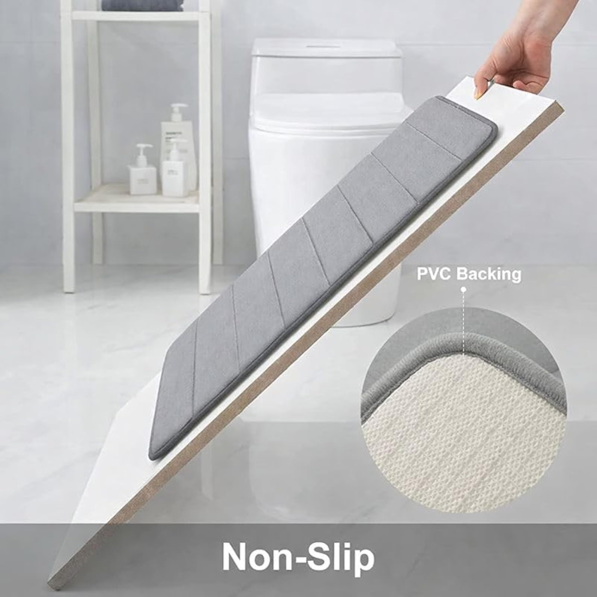 Memory Foam Bath Mat, Comfortable and Soft, 60 x 40 cm