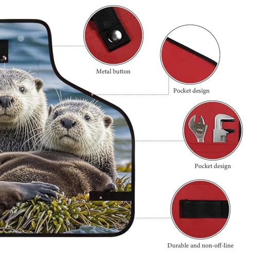 Delantal de trabajo Sea Otter Family con 8 bolsillos y ajuste cruzado miniatura 3