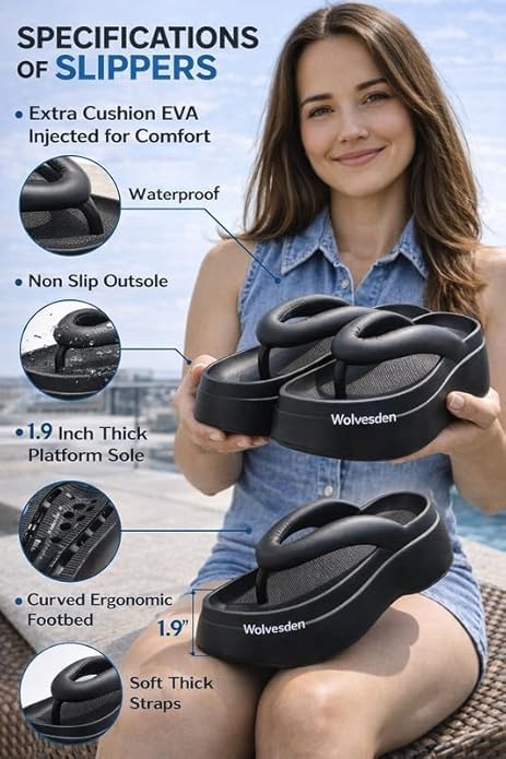 Image of Stylish Extra Soft EVA Cushion Comfort Sliders Slipper For Women | Comfortable & Light Weight | Waterproof & Everyday Use Slip-On For Women's and Girl's