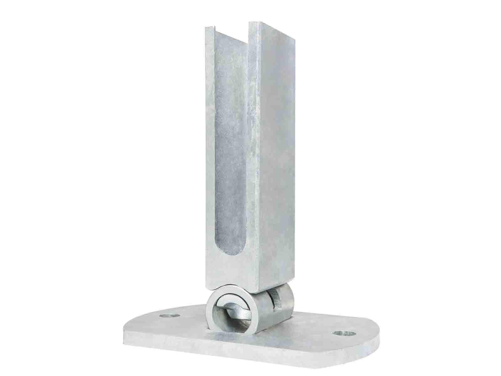 Zaundirekt Flexible Bodenplatte I Feuerverzinkt I 60x40x2 Rechteckrohr I Zaunpfosten bis 1230mm Zaunhöhe I Fussplatten Adapter I Pfostenschuh