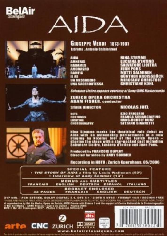その他 Verdi: Aida [DVD] [Import] Amazon.com: Verdi - Aida : Nina Stemme, Salvatore Licitra