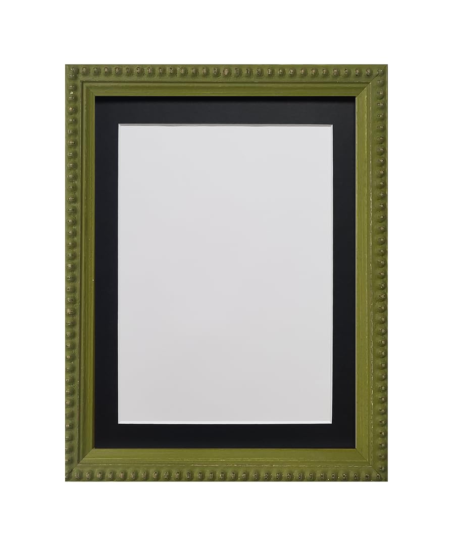 Frames By Post Black Mount Crown Olive Green With A2 For Image Size A3