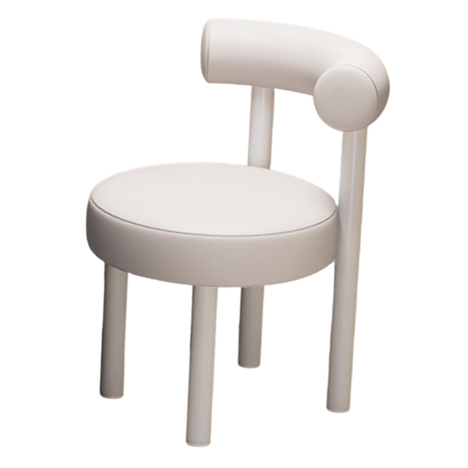 Vanity Chair Modern with Backrest Comfortable for Dorm Living Room Apartment White Leg|Home & Garden| Furniture| Chairs-image-41