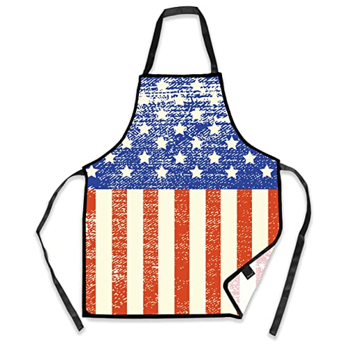 Fourth Of July Aprons Set Adults And Child American Flag 2 Aprons Cooking Stars And Stripes Kitchen Chef Clothing #TOP1
