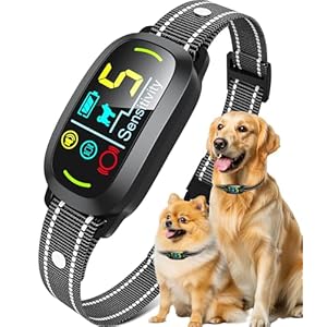 Smart AI – Collar antiladridos para perros grandes, medianos y pequeños, dispositivo antiladridos con 5 modos de entrenamiento, exclusivo collar de ladrido forzado, collar de ladrido recargable