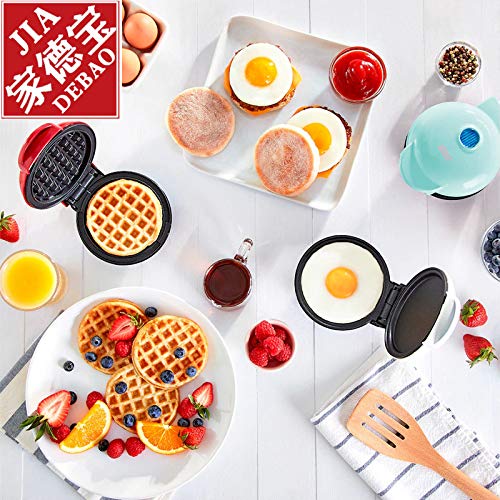 Ousyaah Mini Waffeleisen Maschine, Elektrische Pfannkuchenmaschine, Antihaft, Waffeleisen für Donuts, Muffins und… – Bild 6