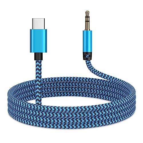 Aux Kabel USB C Auto Handy,1M USB C auf 3,5mm Klinke Kabel Adapter,Klinke auf USBC Aux AudioKabel für Samsung Galaxy S25/S24/S23/S22/S21/A14/A16/A56/A55/A54/A35/A15/Note10, iPhone 16/15,Pixel 7/6