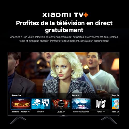 XIAOMI TV F 43, 109 cm (43 Pouces), 4K UHD, Smart TV, Fire TV, Contrôle Vocal Alexa, HDR10, MEMC, 2Go+32Go, Compatible avec AirPlay