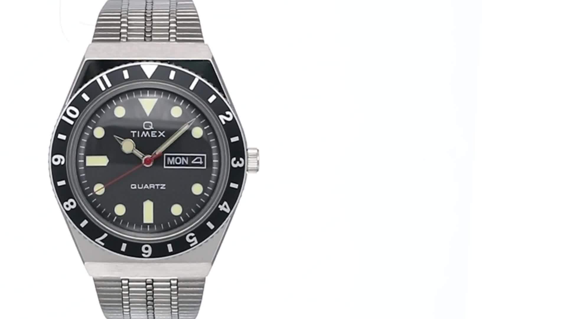 TIMEX Q Diver Inspired Quartz Analog Watch for Men with Stainless