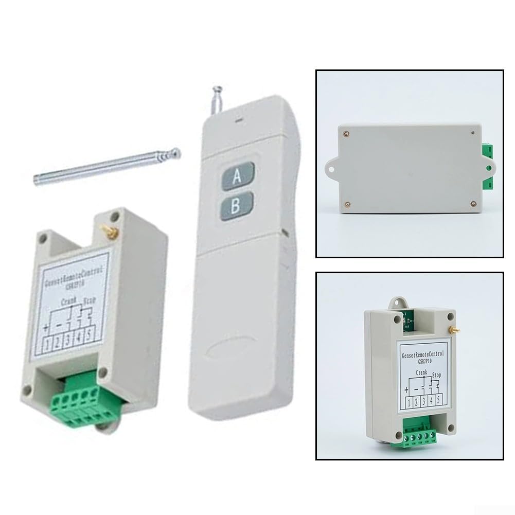 Genset Module de commande à distance 2 voies pour générateur diesel – Contrôleur sans fil 433 MHz 8-35 V CC pour automatisation de moteur industriel