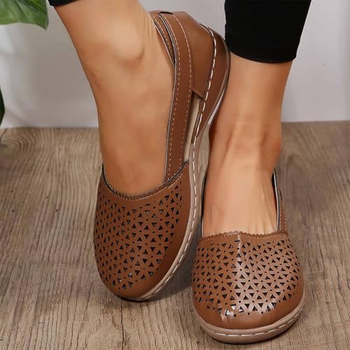 Enjerr Orthopedic Shoes Womens, Lightweight Breathable Slip-On Sneakers Comfortable Knitted Supportive Shoes4