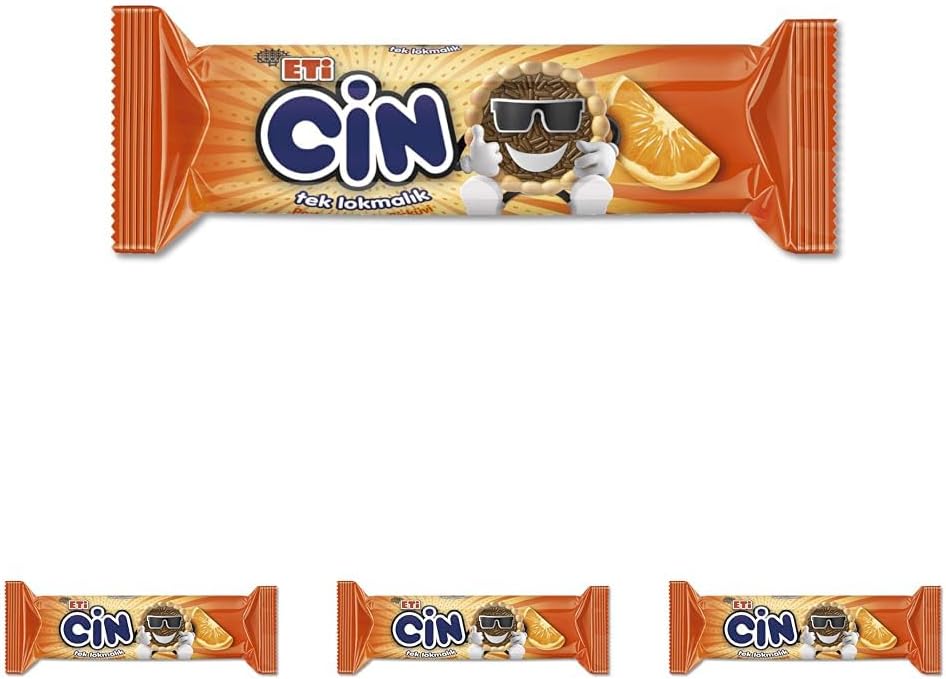 Eti Cin Lokmalık Portakallı Bisküvi 114 g 4lü paket