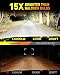 Termitor H11/H8/H9 & 9005/HB3 Light Bulbs Combo, 100,000LM 12X Ultra Brightness, Real 1:1 Mini Size, 6500K White 85000Hrs Long Life with Cooling Fan, 9005 H11 Fog Lights, Plug and Play, Pack of 4