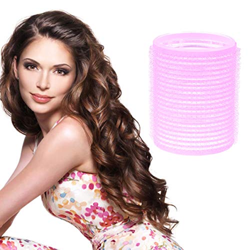 PIXNOR Conjunto de Rolos de Cabelo Auto-Aderentes 6 Pcs Rolos de Cabelo de Tamanho Médio Rolos de Vo