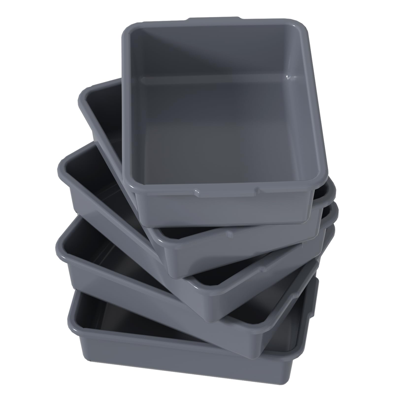 Ziglous 8 L Plastic Bus Tubs, Food Service Bus Tub, 5 Packs